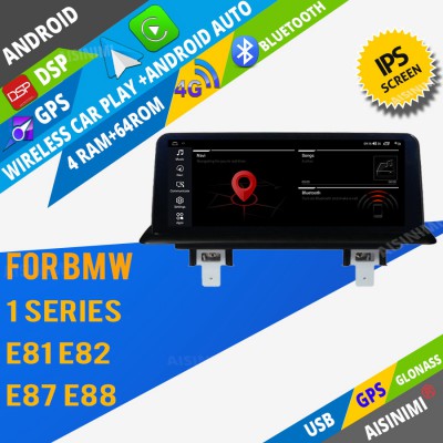 AISINIMI Android Car DVD Player For BMW 1 SERIES E81 E82 E87 radio Car Audio multimedia Gps Stereo Monitor screen carplay auto all in one navigation