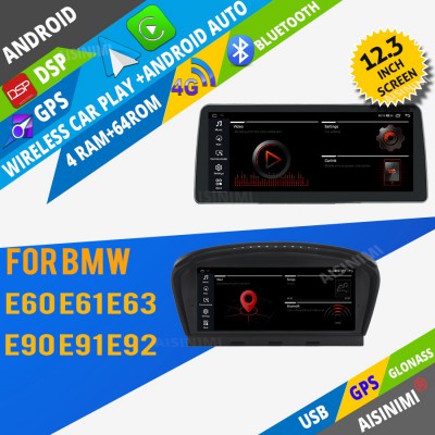 AISINIMI Android Car DVD Player For BMW E60 E61 E63 E90 E91 E92 radio Car Audio multimedia Gps Stereo Monitor screen carplay auto all in one navigation