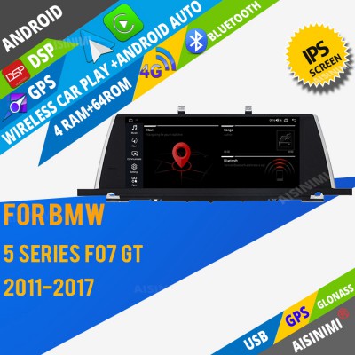 AISINIMI Qualcomm Android Car DVD Player For BMW 5 SERIES F07 GT 2011-2017 radio Car Audio multimedia Gps Stereo Monitor screen carplay auto all in one navigation