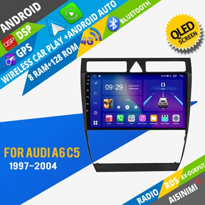 AISINIMI Android Car DVD Player For Audi A6 C5 1997 - 2004 S6 2 1999 - 2004 RS6 1 2002 - 2006 radio Car Audio multimedia Gps Stereo Monitor screen carplay auto all in one navigation