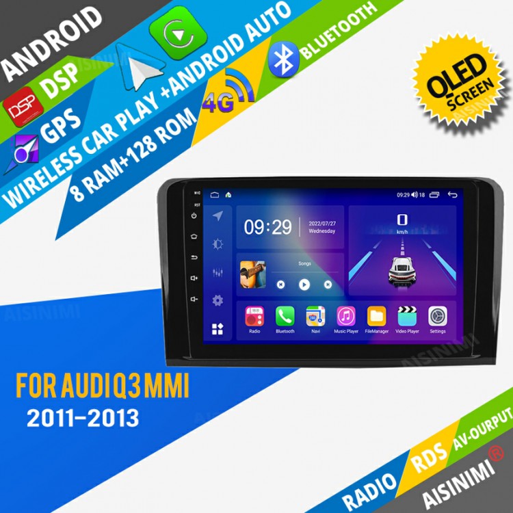AISINIMI Android Car DVD Player For Audi Q3 MMI 2G 3G 2011-2018 radio Car Audio multimedia Gps Stereo Monitor screen carplay auto all in one navigation