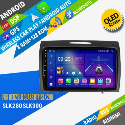 AISINIMI Android Car DVD Player For Benz SLK class R171 SLK200 SLK280 SLK300 2000-2011 2 Din radio Car Audio multimedia Gps Stereo Monitor screen carplay auto all in one navigation
