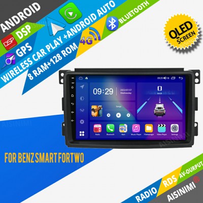 AISINIMI Android Car DVD Player For Benz Smart fortwo 2006-2015 radio Car Audio multimedia Gps Stereo Monitor screen carplay auto all in one navigation