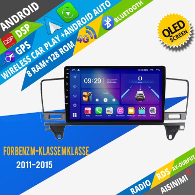 AISINIMI Android Car DVD Player For Benz M-Klasse M Klasse W166 Ml 2011-2015 radio Car Audio multimedia Gps Stereo Monitor screen carplay auto all in one navigation