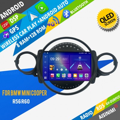 AISINIMI Android Car DVD Player For BMW MINI COOPER R56 R60 2007-2014 radio Car Audio multimedia Gps Stereo Monitor screen carplay auto all in one navigation