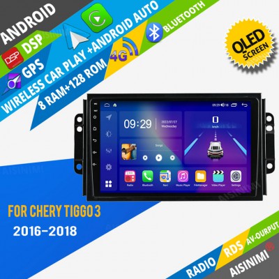AISINIMI Android Car DVD Player For Chery Tiggo 3 2016 - 2018 radio Car Audio multimedia Gps Stereo Monitor screen carplay auto all in one navigation