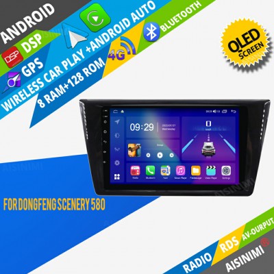 AISINIMI Android Car DVD Player For DongFeng Scenery 580 radio Car Audio multimedia Gps Stereo Monitor screen carplay auto all in one navigation