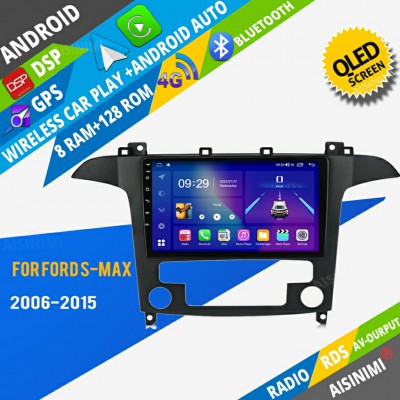 AISINIMI Android Car DVD Player For Ford S-Max Ford S Max 2006-2015 radio Car Audio multimedia Gps Stereo Monitor screen carplay auto all in one navigation
