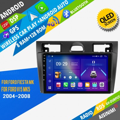 AISINIMI Android Car DVD Player For Ford Fiesta Mk VI 5 Mk5 2002 - 2008 radio Car Audio multimedia Gps Stereo Monitor screen carplay auto all in one navigation