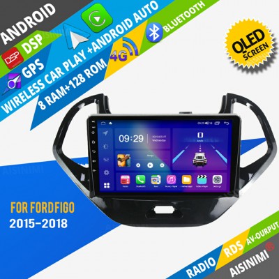 AISINIMI Android Car DVD Player For Ford FIGO 2015-2018 radio Car Audio multimedia Gps Stereo Monitor screen carplay auto all in one navigation