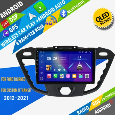 AISINIMI Android Car DVD Player For Ford Tourneo Custom 1 I Transit 2012 -2021 radio Car Audio multimedia Gps Stereo Monitor screen carplay auto all in one navigation