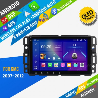 AISINIMI Android Car DVD Player For GMC 2007-2012 radio Car Audio multimedia Gps Stereo Monitor screen carplay auto all in one navigation