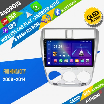 AISINIMI Android Car DVD Player For Honda City 2008 2009 2010 2011 2012 2013 2014 radio Car Audio multimedia Gps Stereo Monitor screen carplay auto all in one navigation