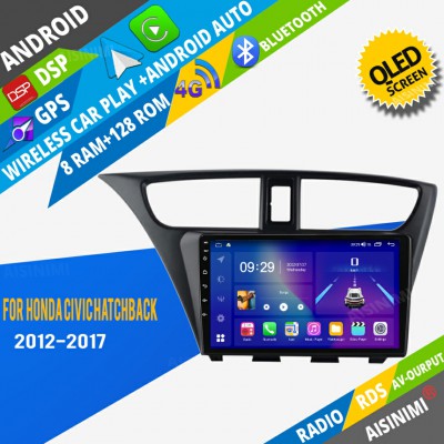 AISINIMI Android Car DVD Player For Honda CIVIC Hatchback 2012-2017 radio Car Audio multimedia Gps Stereo Monitor screen carplay auto all in one navigation