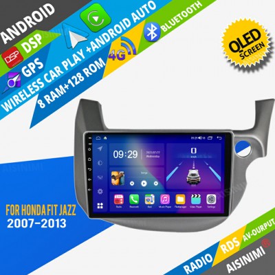AISINIMI Android Car DVD Player For HONDA FIT JAZZ 2007-2013 radio Car Audio multimedia Gps Stereo Monitor screen carplay auto all in one navigation