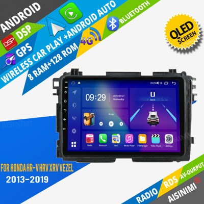 AISINIMI Android Car DVD Player For Honda HR-V HRV XRV Vezel 2013 2016 2019 radio Car Audio multimedia Gps Stereo Monitor screen carplay auto all in one navigation