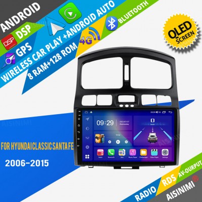 AISINIMI Android Car DVD Player For Hyundai Classic Santa Fe 2006-2015 radio Car Audio multimedia Gps Stereo Monitor screen carplay auto all in one navigation