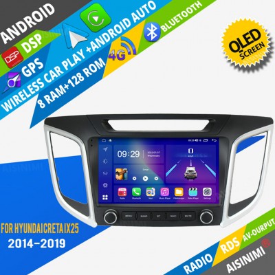 AISINIMI Android Car DVD Player For Hyundai CRETA IX25 2014-2019 radio Car Audio multimedia Gps Stereo Monitor screen carplay auto all in one navigation