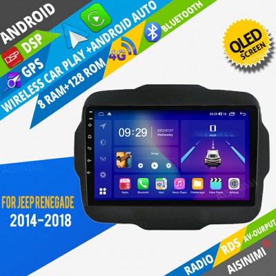 AISINIMI Android Car DVD Player For Jeep Renegade 2014-2018 radio Car Audio multimedia Gps Stereo Monitor screen carplay auto all in one navigation