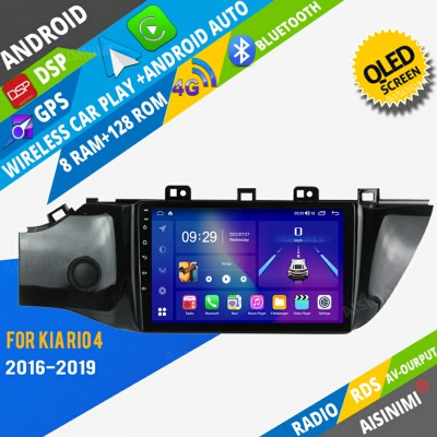 AISINIMI Android Car DVD Player For Kia RIO 4 2016-2019 radio Car Audio multimedia Gps Stereo Monitor screen carplay auto all in one navigation