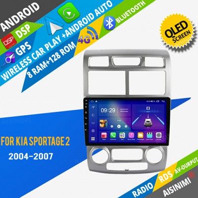 AISINIMI Android Car DVD Player For Kia Sportage 2 2004-2007 radio Car Audio multimedia Gps Stereo Monitor screen carplay auto all in one navigation