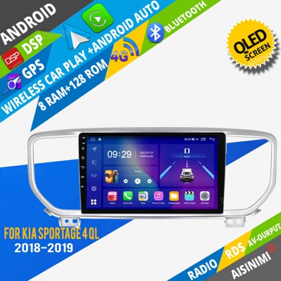 AISINIMI Android Car DVD Player For Kia Sportage 4 QL 2018 2019 radio Car Audio multimedia Gps Stereo Monitor screen carplay auto all in one navigation