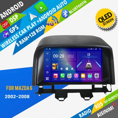AISINIMI Android Car DVD Player For Mazda 6 2002-2008 radio Car Audio multimedia Gps Stereo Monitor screen carplay auto all in one navigation