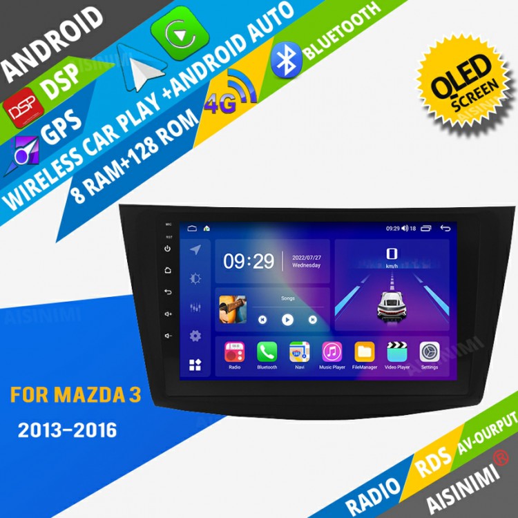 AISINIMI Android Car DVD Player For MAZDA 3 2013-2016 radio Car Audio multimedia Gps Stereo Monitor screen carplay auto all in one navigation