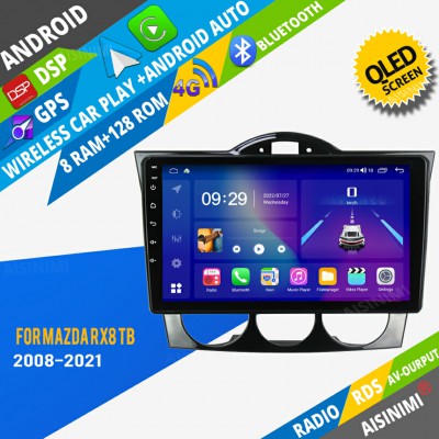 AISINIMI Android Car DVD Player For MAZDA RX8 2008-2021 radio Car Audio multimedia Gps Stereo Monitor screen carplay auto all in one navigation