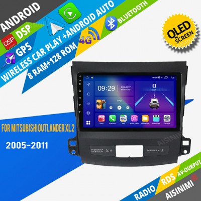 AISINIMI Android Car DVD Player For Mitsubishi Outlander Xl 2 2005-2011 radio Car Audio multimedia Gps Stereo Monitor screen carplay auto all in one navigation