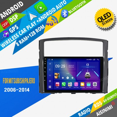 AISINIMI Android Car DVD Player For Mitsubishi Pajero 2006-2014 radio Car Audio multimedia Gps Stereo Monitor screen carplay auto all in one navigation