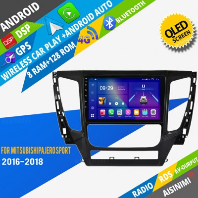 AISINIMI Android Car DVD Player For Mitsubishi Pajero Sport 2016-2018 radio Car Audio multimedia Gps Stereo Monitor screen carplay auto all in one navigation