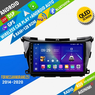 AISINIMI Android Car DVD Player For Nissan Murano Z51 2014 2015 2016 2017-2020 radio Car Audio multimedia Gps Stereo Monitor screen carplay auto all in one navigation