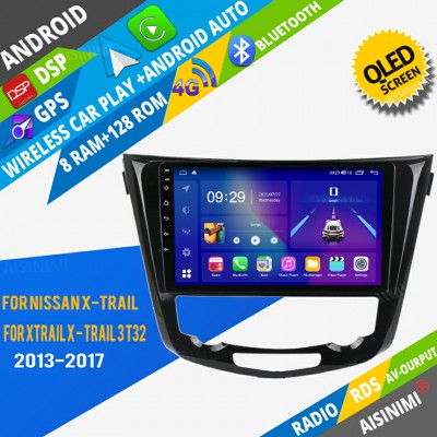 AISINIMI Android Car DVD Player For Nissan X-Trail xtrail X - Trail 3 T32 2013 - 2017 radio Car Audio multimedia Gps Stereo Monitor screen carplay auto all in one navigation