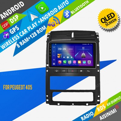 AISINIMI Android Car DVD Player For Peugeot 405 radio Car Audio multimedia Gps Stereo Monitor screen carplay auto all in one navigation