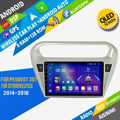AISINIMI Android Car DVD Player For Peugeot 301 Citroen Elysee 2014-2016 radio Car Audio multimedia Gps Stereo Monitor screen carplay auto all in one navigation