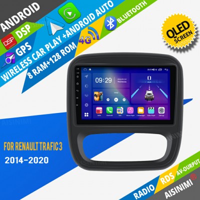 AISINIMI Android Car DVD Player For Renault Trafic 3 2014 - 2021 Car Audio multimedia Gps Stereo Monitor screen carplay auto all in one navigation