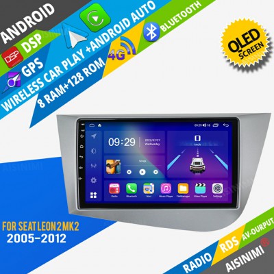 AISINIMI Android Car DVD Player For Seat Leon 2 MK2 2005-2012 radio Car Audio multimedia Gps Stereo Monitor screen carplay auto all in one navigation