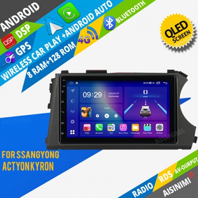 AISINIMI Android Car DVD Player For SSangyong Actyon Kyron radio Car Audio multimedia Gps Stereo Monitor screen carplay auto all in one navigation