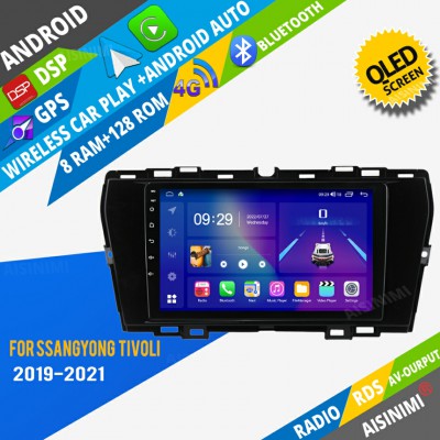 AISINIMI Android Car DVD Player For SsangYong Tivoli 2019-2021 radio Car Audio multimedia Gps Stereo Monitor screen carplay auto all in one navigation