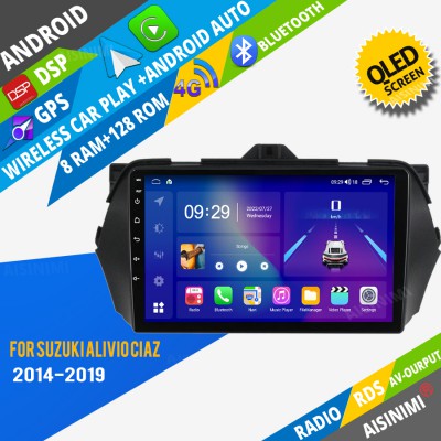 AISINIMI Android Car DVD Player For Suzuki Alivio Ciaz 2014 -2019 radio Car Audio multimedia Gps Stereo Monitor screen carplay auto all in one navigation