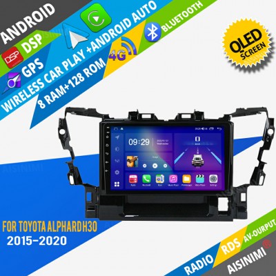 AISINIMI Android Car DVD Player For Toyota Alphard H30 2015-2020 radio Car Audio multimedia Gps Stereo Monitor screen carplay auto all in one navigation