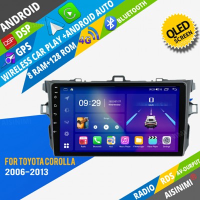 AISINIMI Android Car DVD Player For Toyota Corolla 2006-2013 radio Car Audio multimedia Gps Stereo Monitor screen carplay auto all in one navigation