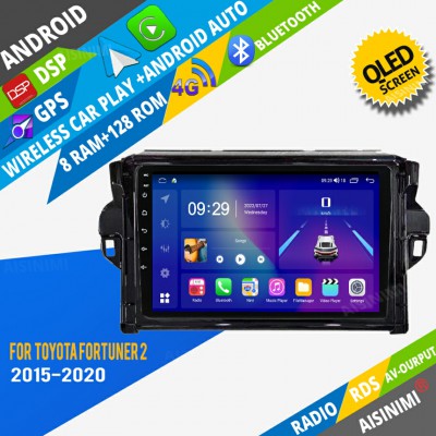 AISINIMI Android Car DVD Player For Toyota Fortuner 2 2015 - 2020 radio Car Audio multimedia Gps Stereo Monitor screen carplay auto all in one navigation