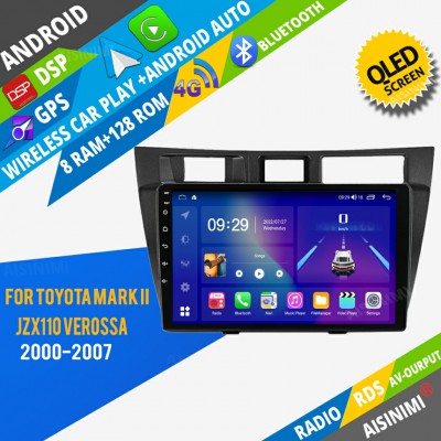 AISINIMI Android Car DVD Player For Toyota Mark II JZX110 Verossa 2000-2007 radio Car Audio multimedia Gps Stereo Monitor screen carplay auto all in one navigation