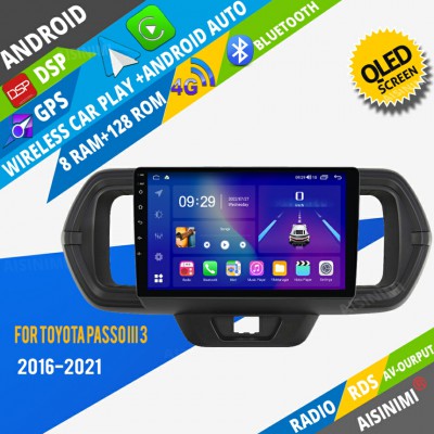 AISINIMI Android Car DVD Player For Toyota Passo III 3 2016-2021 radio Car Audio multimedia Gps Stereo Monitor screen carplay auto all in one navigation