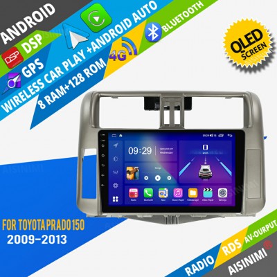 AISINIMI Android Car DVD Player For Toyota Prado 150 2009-2013 radio Car Audio multimedia Gps Stereo Monitor screen carplay auto all in one navigation