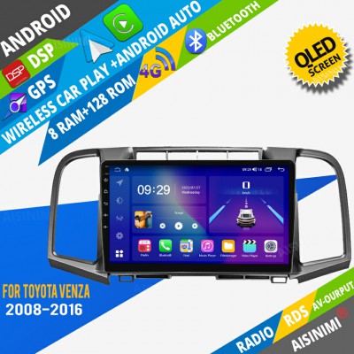 AISINIMI Android Car DVD Player For Toyota Venza 2008-2016 radio Car Audio multimedia Gps Stereo Monitor screen carplay auto all in one navigation