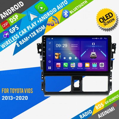 AISINIMI Android Car DVD Player For Toyota Vios 2013 - 2020 radio Car Audio multimedia Gps Stereo Monitor screen carplay auto all in one navigation