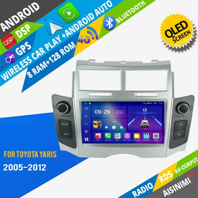 AISINIMI Android Car DVD Player For Toyota Yaris 2005-2012 radio Car Audio multimedia Gps Stereo Monitor screen carplay auto all in one navigation